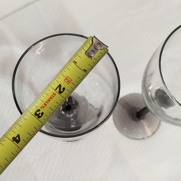 Libbey Water Wine Goblets Amethyst Applied Tulip Stem Glasses Pedestal Elegant - Picture 6 of 7